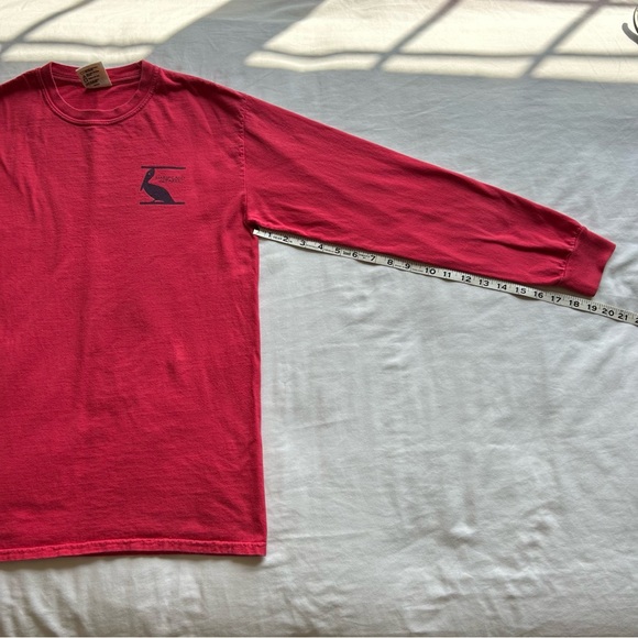 Comfort Colors Marshland Apparel Red "Anchor Design" Long Sleeve T Shirt Size S - Picture 5 of 12